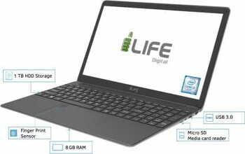 LifeDigital Zed Series Intel Core i3 5th Gen 5005U - (8 GB/HDD/1 TB HDD/DOS) Zed Air CX3 Laptop  (15.6 inch, Silver, 2.01 kg)