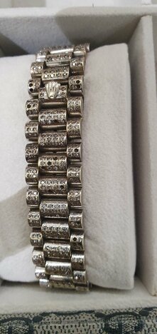 Gold DIAMOND ROLEX WATCH FOR MEN DATEJUST WITH DIAMOND BEZEL & FACE 20C