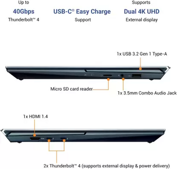 ASUS Zenbook Duo 14 (2021), Intel Core I5-1135G7 11Th Gen, 14 Inches Fhd Dual-Screen Touch Laptop (16Gb/512Gb Ssd/2Gb Geforce Mx450 Gpu/Office 2019/Windows 10/Celestial Blue/1.62 Kg), Ux482Eg-Ka521Ts