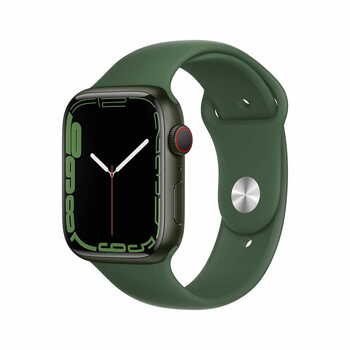 Apple Watch Series 7 Smart Watch (GPS+Cellular, 45mm) (Ion-X glass, MKJR3HN/A, Green/Clover, Sport Band)