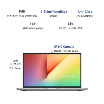 ASUS VivoBook S S15 (2021) i7-1165G7 11th Gen 8GB/512GB SSD S532EQ-BQ702TS