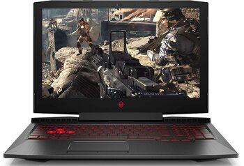 HP Omen 15-7300HQ 15.6-Inch Gaming Laptop (7th Gen Intel i5-7300HQ Processor/8GB DDR4(1x 8 GB/1TB HDD +128GB SSD/Windows 10/NVIDIA GTX 1050 4GB Graphics), Shadow Black