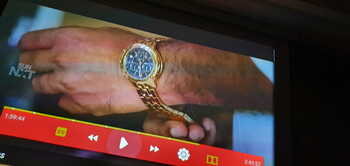 Tissot gold watch chronograph model by actor Mohan Kumar