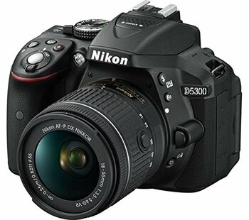 Refurb Nikon D5300 24.2MP Digital SLR Camera (Black) with AF-P 18-55mm f/ 3.5-5.6g VR Kit Lens, 16GB Card and Camera Bag