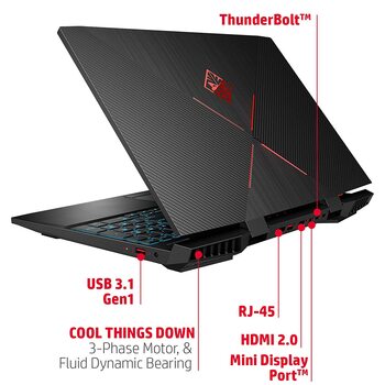 HP Omen 8750H Core i7 15.6-inch UHD Gaming Laptop (16GB DDR 4/256GB SSD + 1TB HDD/Windows 10/NVIDIA RTX 2070 8GB Graphics/Shadow Black)