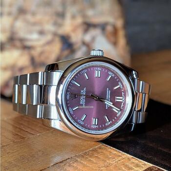 Rolex Oyster Perpetual 36mm Red Grape Dial 116000