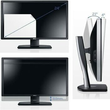 Dell UltraSharp U2412M 24 22-Inch Screen LED-Lit Monitor, Black