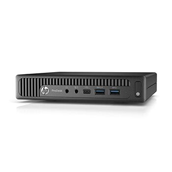 (Refurbished) HP Prodesk 600 G2 Tiny Desktop (Core I3 6th gen, 8 GB RAM, 1 TB GB HDD, Win 10 Pro, MS Office/ Intel HD Graphics/, USB 3.0, Ethernet,VGA), Black