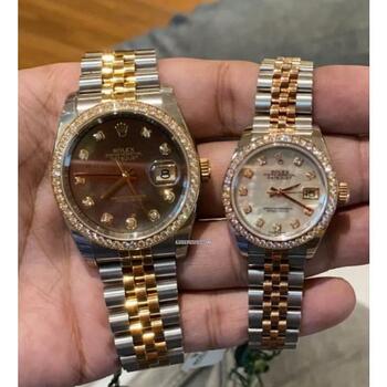 Rolex Datejust MOP Diamond Couple Watches