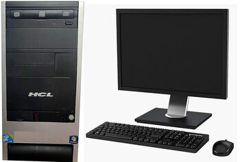 HCL Intel Pentium Windows 7 Desktop (2 GB, 250gb GB HDD, 17inch new monitor , Black)new cordless keyboard and mouse