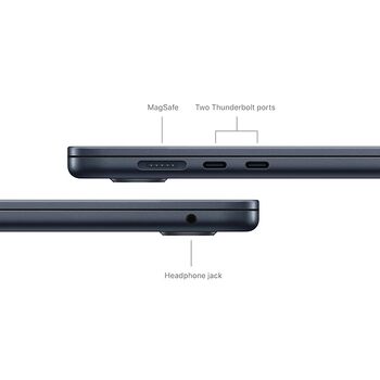 Apple MacBook Air Apple M3 - (8 GB/512 GB SSD/macOS Sonoma) MRYV3HN/A  (15 Inch, Midnight, 1.51 Kg)